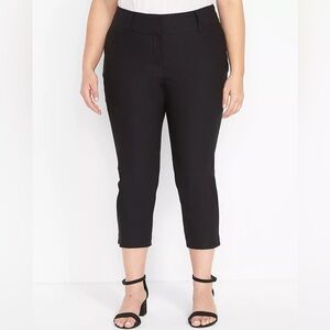 NWT Lane Bryant The Allie Skinny Crop Pant Black Size 16